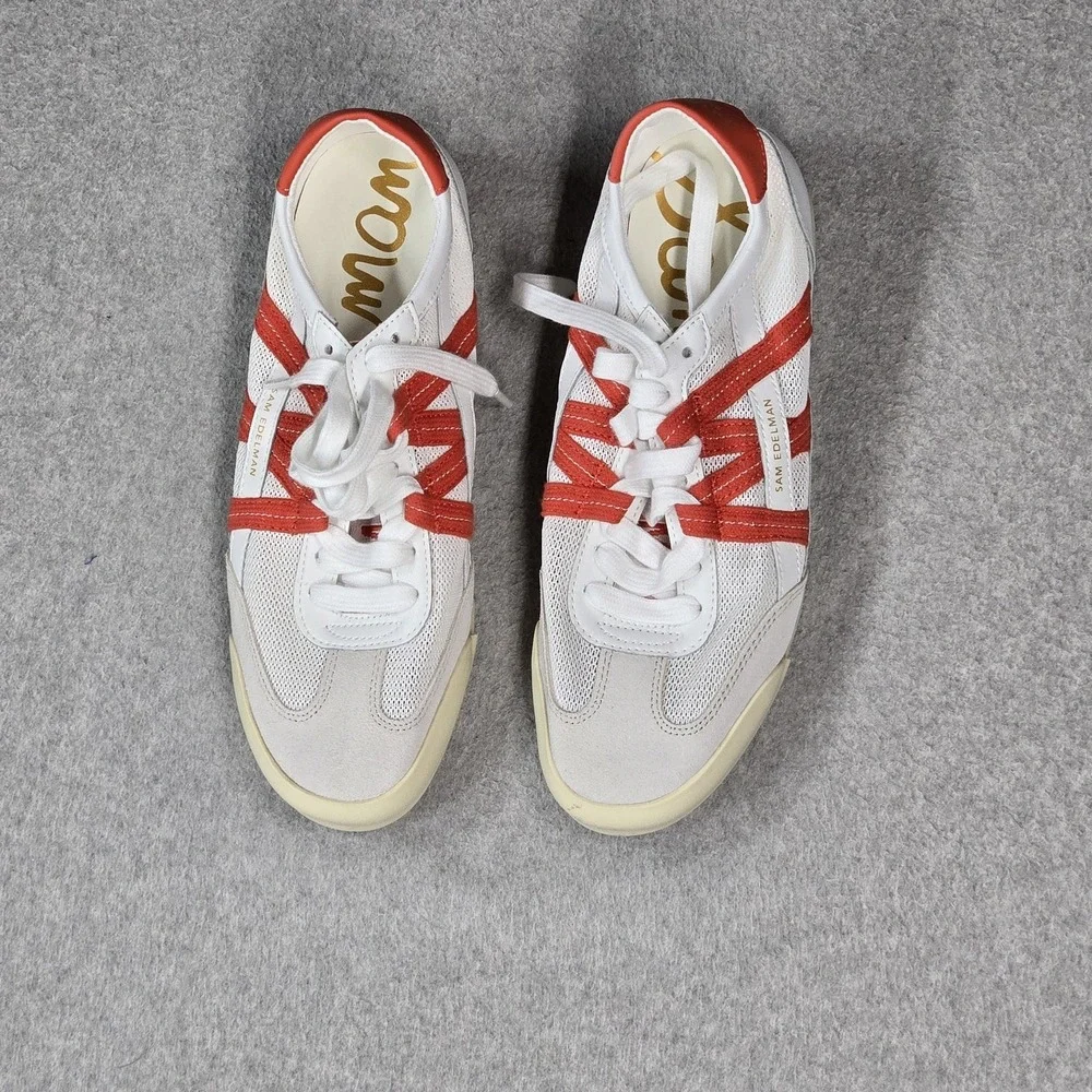 Sam Edelman Women Sneakers 8.5M White Persimmon Colorway NWOT